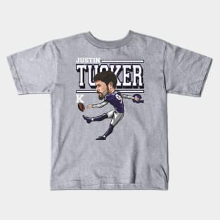 Justin Tucker Baltimore Cartoon Kids T-Shirt